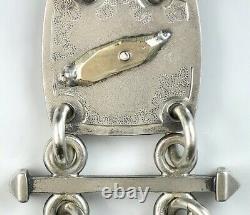 Fine Antique Japanese-Style Sterling Silver Watch Fob Aesthetic Movement 1875