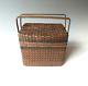 Fine Antique Japanese woven copper box basket Asian Antiques Ikebana