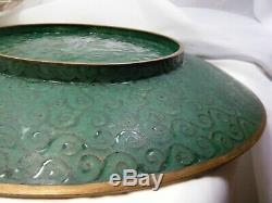 Fine Antique Silver Wire And Wireless Meiji Japanese Cloisonne Charger Exc Cond