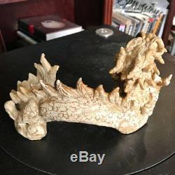 Fine Big Dragon Japanese Writhing Handcrafted Sculpture Mint, Signed