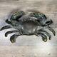 Fine Cast Japanese Antique Solid Bronze Crab Figure