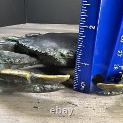 Fine Cast Japanese Antique Solid Bronze Crab Figure