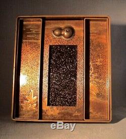 Fine Edo period 18thC Japanese Gold Lacquer Suzeribako (Writing Box)