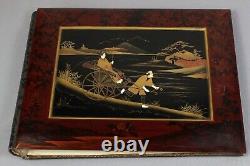 Fine JAPANESE 19th century lacquer album covers gilt decoration and bone inlays