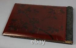 Fine JAPANESE 19th century lacquer album covers gilt decoration and bone inlays