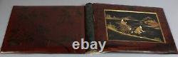 Fine JAPANESE 19th century lacquer album covers gilt decoration and bone inlays