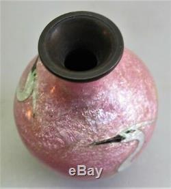 Fine JAPANESE MEIJI-ERA Cloisonne Vase with Intricate Foil Design c. 1880 antique