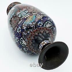 Fine JAPANESE MEIJI PERIOD CLOISONNE VASE Late 19th Century 12 Inches Tall