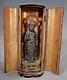 Fine Japan Japanese carved Wood Figure of a Deity in Zushi case ca. 19-20th c