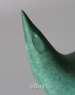 Fine Japanese Art Deco bronze Bird okimono by well known metal artist Z21