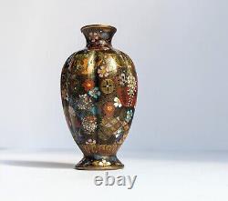 Fine Japanese Cloisonne Vase, Kyoto-Jippo ware, Late Meiji Era, Japanese