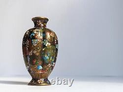 Fine Japanese Cloisonne Vase, Kyoto-Jippo ware, Late Meiji Era, Japanese