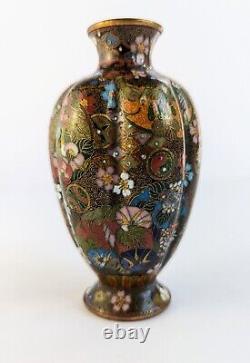 Fine Japanese Cloisonne Vase, Kyoto-Jippo ware, Late Meiji Era, Japanese