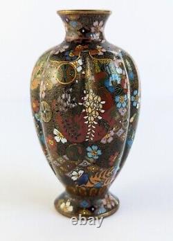 Fine Japanese Cloisonne Vase, Kyoto-Jippo ware, Late Meiji Era, Japanese