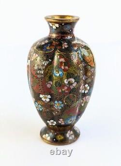 Fine Japanese Cloisonne Vase, Kyoto-Jippo ware, Late Meiji Era, Japanese