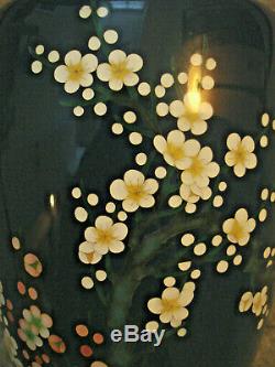 Fine Japanese Cloisonne Vase, Signed Ando, Flowers