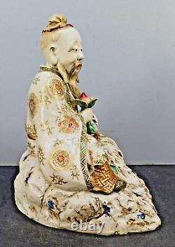 Fine Japanese Edo Meiji Satsuma Okimono -Man by Chin Jukan