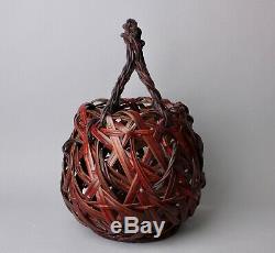 Fine Japanese Ikebana Bamboo Basket AA81