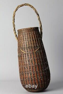 Fine Japanese Ikebana Bamboo Basket T99