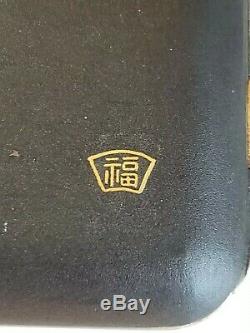 Fine Japanese Komai Kyoto Gold Inlay Iron Cigarette Case