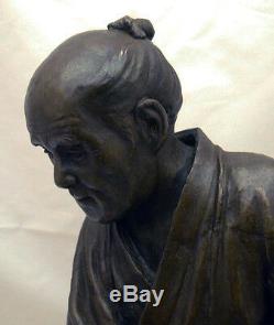 Fine Japanese Meiji Bronze Okimono Fisherman