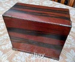 Fine Japanese Meiji Collectors Cabinet Art Deco Inlay Silvered Latches c. 1920