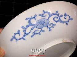 Fine Japanese Meiji Hirado Blue and White Porcelain Plate Takasago Legend