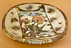 Fine Japanese Meiji Satsuma Bowl WithButterflies, Birds & Floral by Chin Jukan XII