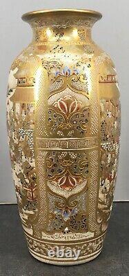 Fine Japanese Meiji Satsuma Vase with Festival