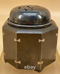 Fine Japanese Meiji Shibuich & Silver Incense Burner Koro Signed