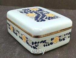 Fine Japanese Meiji Silver Wire Cloisonne Box by Ando
