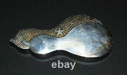 Fine Japanese Silver Box in the form of 2 Gourds Marked Silver Original Box