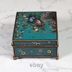 Fine Japanese cloisonne jewellery or trinket box