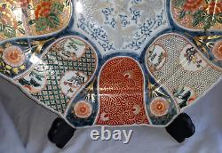 Fine Large Antique Japanese Imari Porcelain Charger Meiji Period
