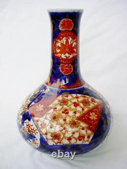 Fine Large Chinese Or Japanese Antique Bottle Form Vase, Imari Colors