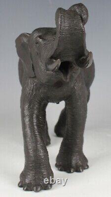 Fine Large Early 20thC Japanese Late Meiji Bronze Elephant Okimono 4.5 kg