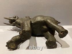 Fine Large Early 20thC Japanese Late Meiji Bronze Elephant Okimono 4.5 kg