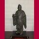 Fine Large Japanese Meiji Bronze Okimono Figure Statue of Kami Deity Signed