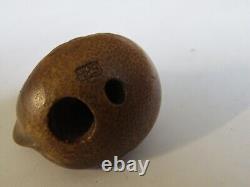 Fine Meiji Period Japanese Carved Nut Bird Netsuke Signed