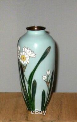 Fine Meiji Period Japanese Cloisonne MORIAGE Enamel Vase, Attributed to Hattori