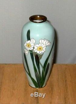 Fine Meiji Period Japanese Cloisonne MORIAGE Enamel Vase, Attributed to Hattori