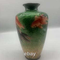 Fine Meiji Period Japanese Ginbari Enamel Cloisonné Vase By Kumeno Teitaro