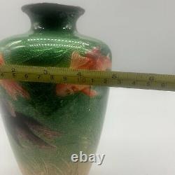 Fine Meiji Period Japanese Ginbari Enamel Cloisonné Vase By Kumeno Teitaro