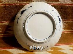 Fine Old Floral Scalloped Japanese Chinese Imari Low Bowl Charger Platter 12'