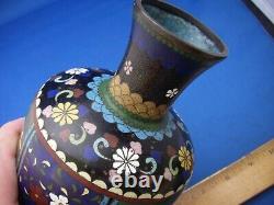 Fine Old JAPANESE CLOISONNE VASE-9 Inches Tall-Multi-Colored
