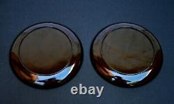 Fine Pair Of Antique Japanese Lacquer Dishes Meiji Period
