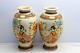 Fine Pair of Antique Japanese Satsuma Vases Sennosuke Kusube pottery