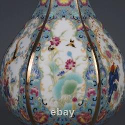 Fine Quality Japanese Cloisonne Enamelled Blumenmuster Gild Garlic-Head Vase