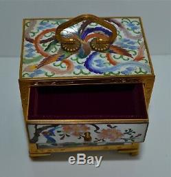 Fine Quality Old or Antique Japanese Cloisonne Jewelry Box Kodansu