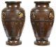 Fine Quality Pair of Japanese Miyao Style Bronze Vases Meiji period (1868-1912)